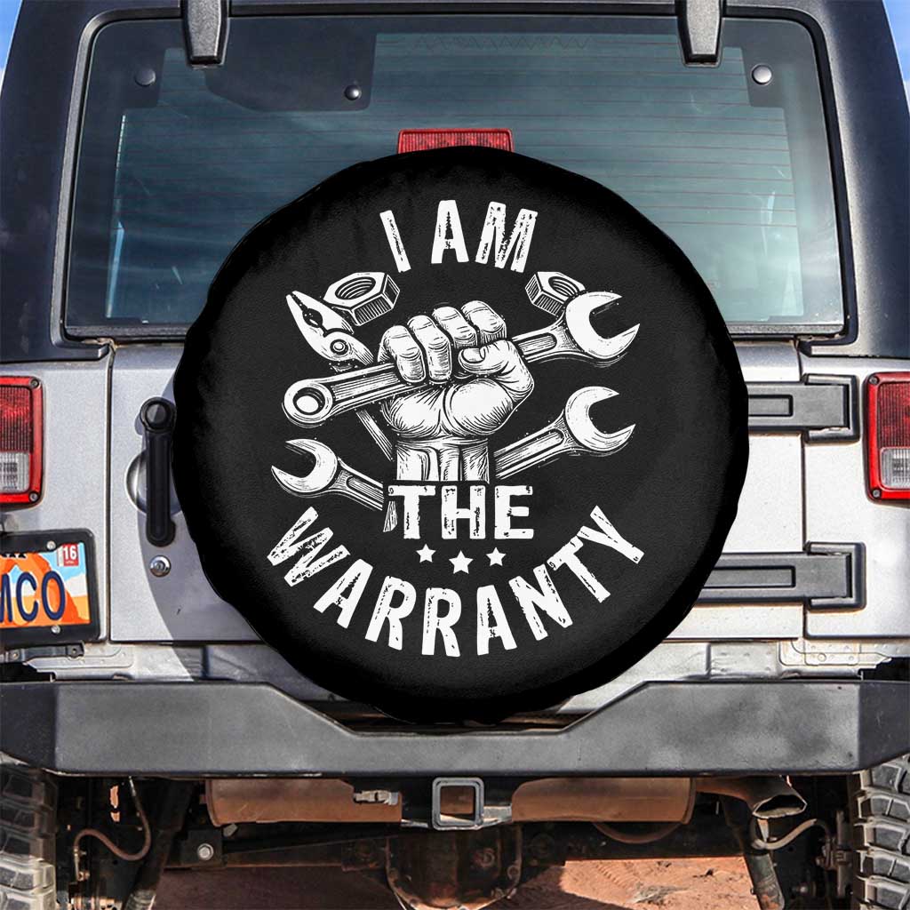 Funny I Am The Warranty Mechanic Spare Tire Cover Race Car Parts - Wonder Print Shop