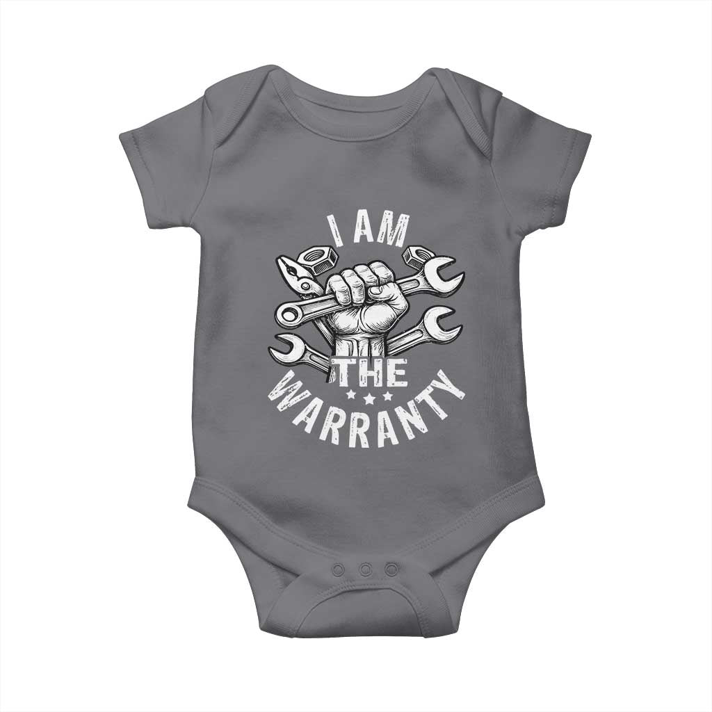 Funny I Am The Warranty Mechanic Baby Onesie Race Car Parts - Wonder Print Shop