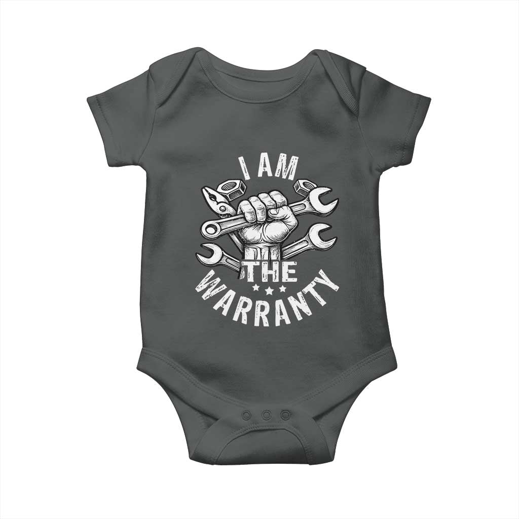 Funny I Am The Warranty Mechanic Baby Onesie Race Car Parts - Wonder Print Shop