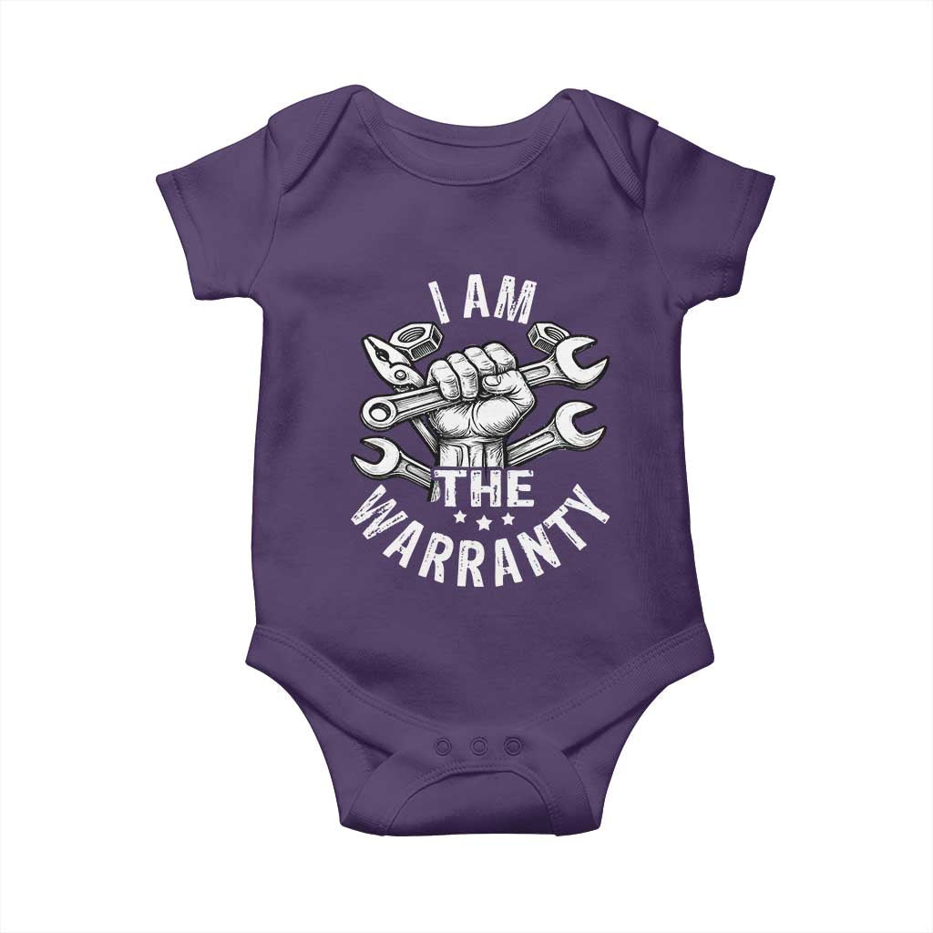 Funny I Am The Warranty Mechanic Baby Onesie Race Car Parts - Wonder Print Shop