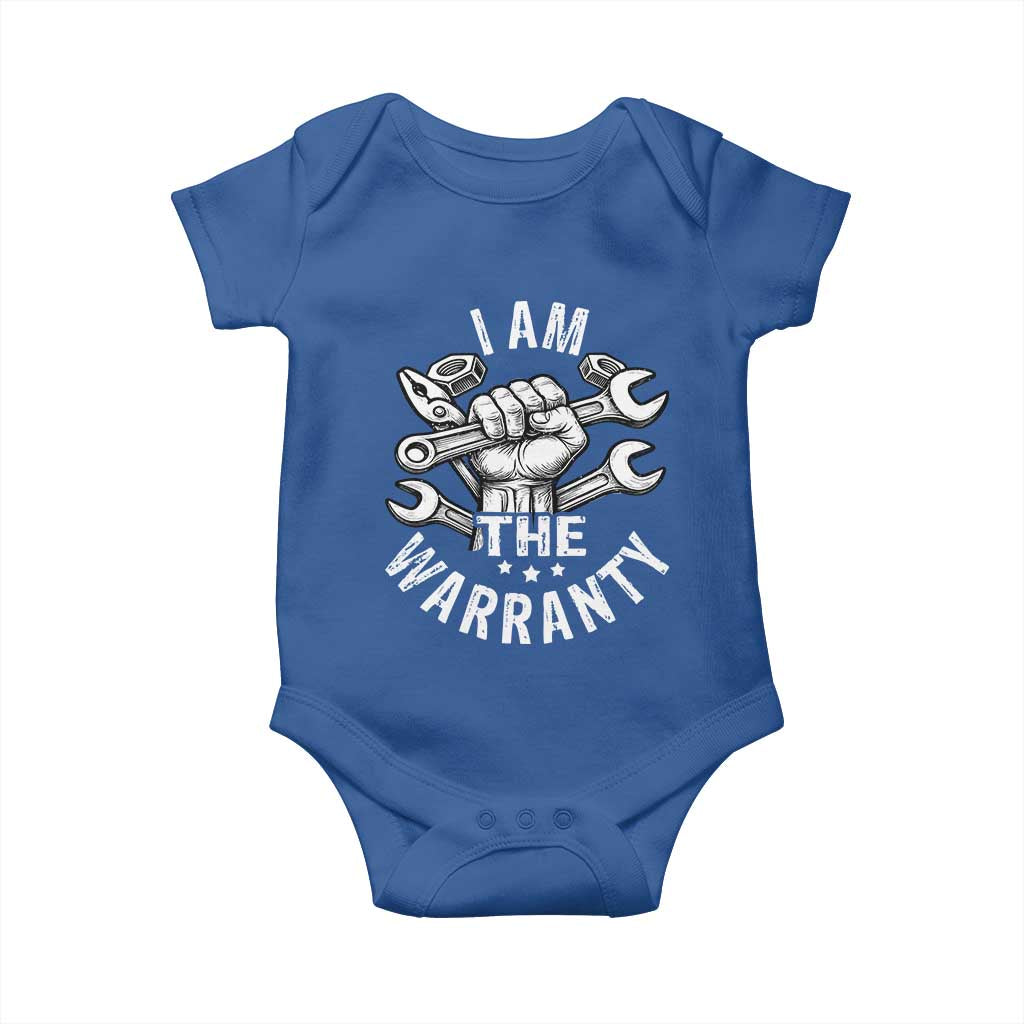 Funny I Am The Warranty Mechanic Baby Onesie Race Car Parts - Wonder Print Shop
