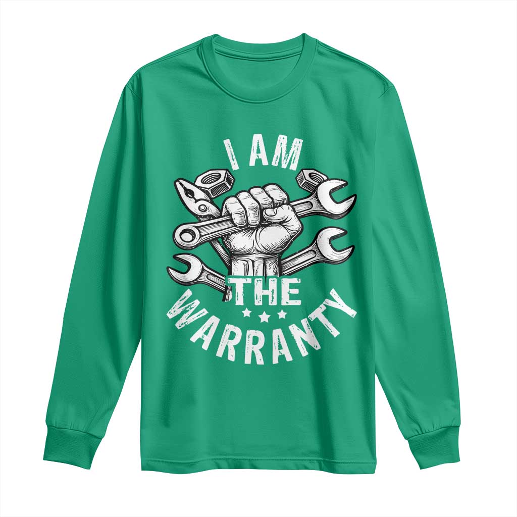 Funny I Am The Warranty Mechanic Long Sleeve Shirt Race Car Parts - Wonder Print Shop
