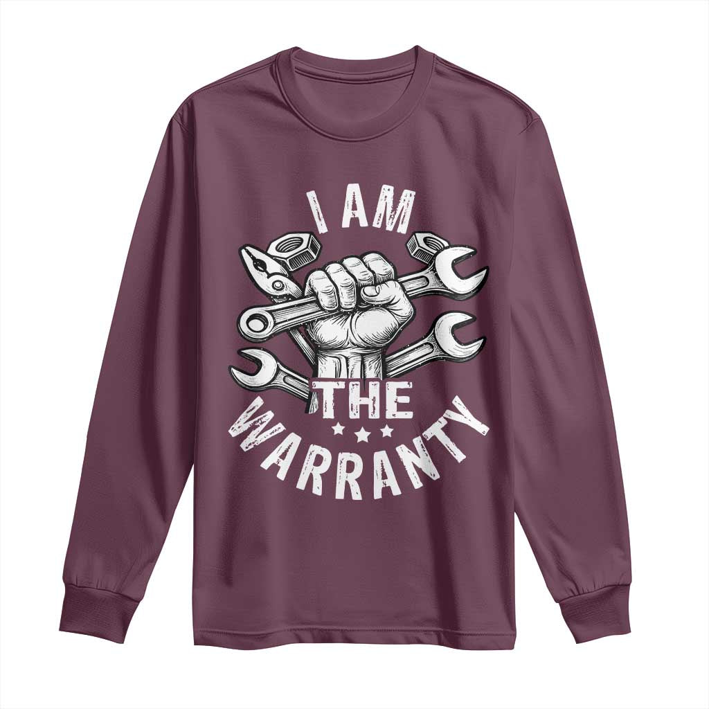 Funny I Am The Warranty Mechanic Long Sleeve Shirt Race Car Parts - Wonder Print Shop