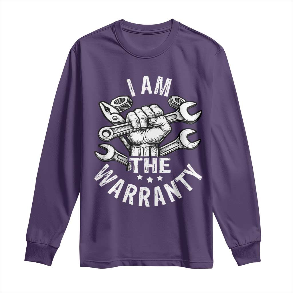 Funny I Am The Warranty Mechanic Long Sleeve Shirt Race Car Parts - Wonder Print Shop