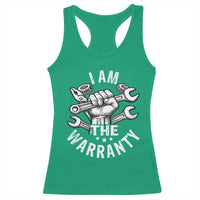 Funny I Am The Warranty Mechanic Racerback Tank Top Race Car Parts - Wonder Print Shop