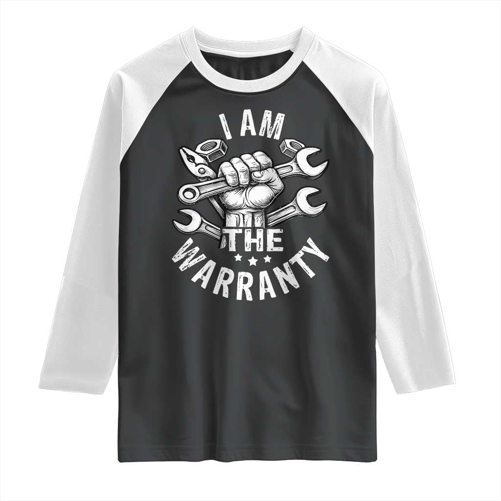 Funny I Am The Warranty Mechanic Raglan Shirt Race Car Parts - Wonder Print Shop