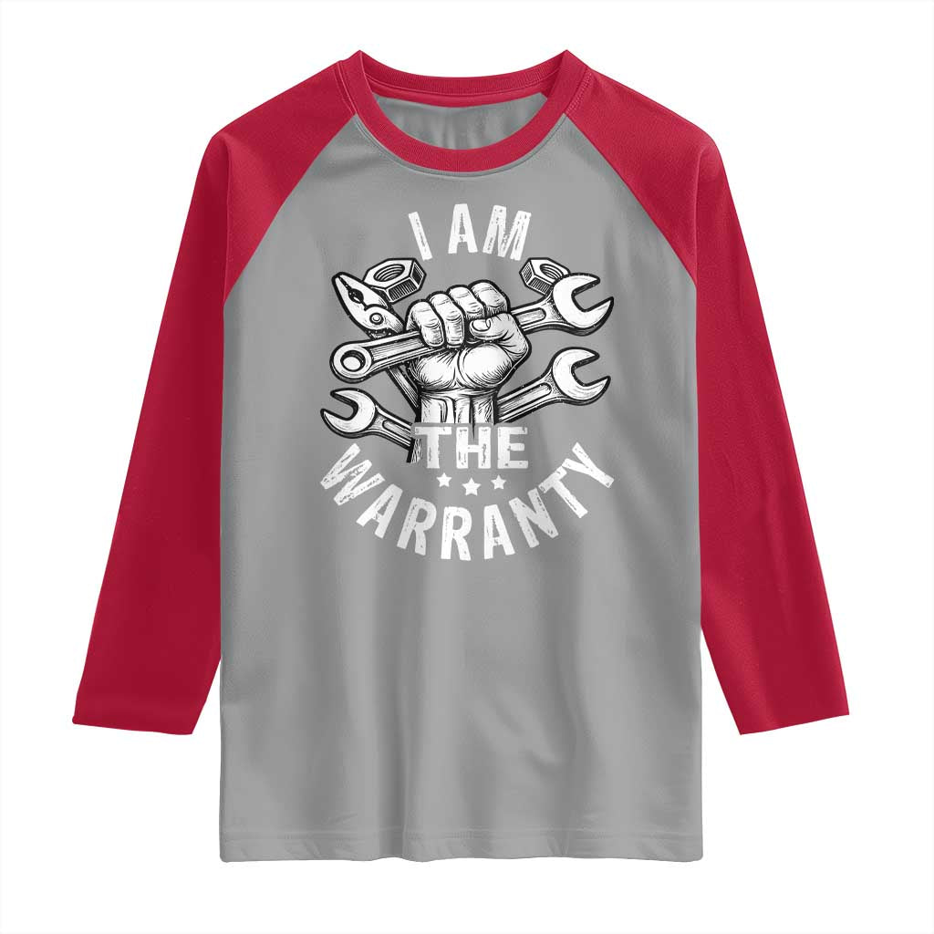 Funny I Am The Warranty Mechanic Raglan Shirt Race Car Parts - Wonder Print Shop