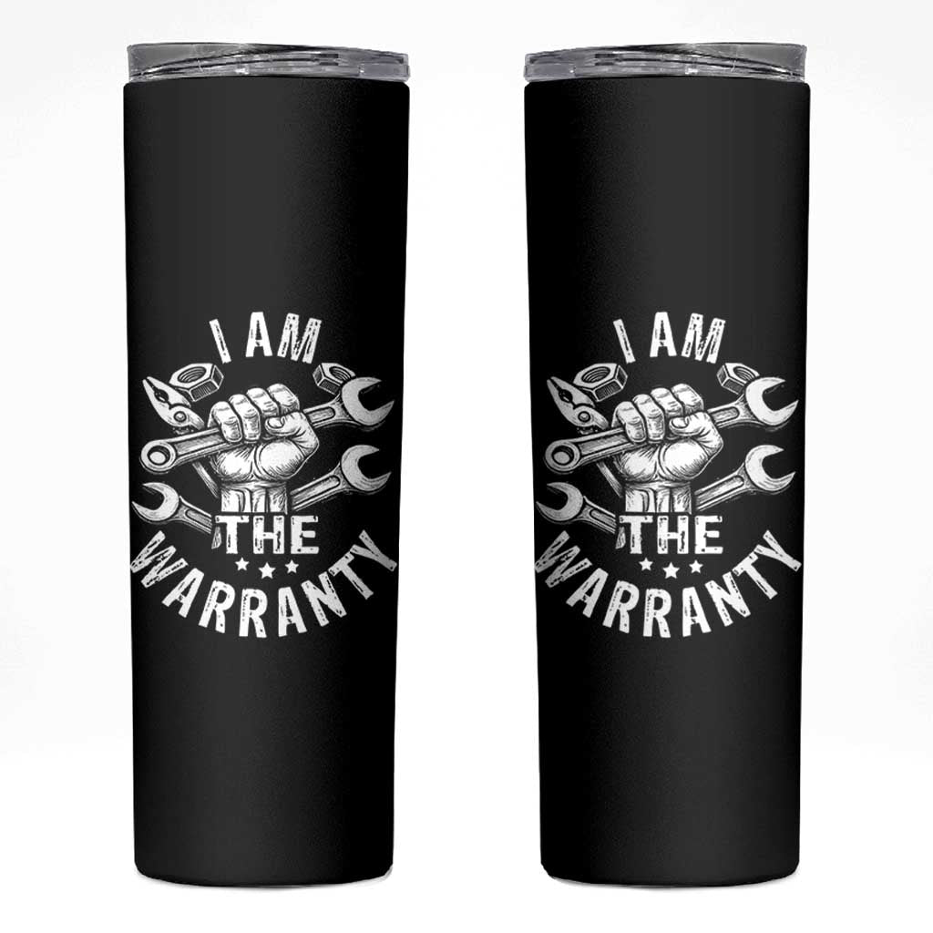 Funny I Am The Warranty Mechanic Skinny Tumbler Race Car Parts - Wonder Print Shop