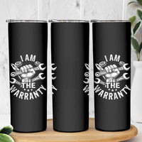 Funny I Am The Warranty Mechanic Skinny Tumbler Race Car Parts - Wonder Print Shop