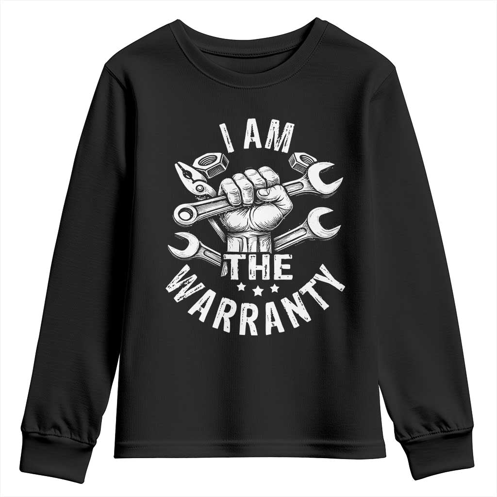 Funny I Am The Warranty Mechanic Youth Sweatshirt Race Car Parts - Wonder Print Shop
