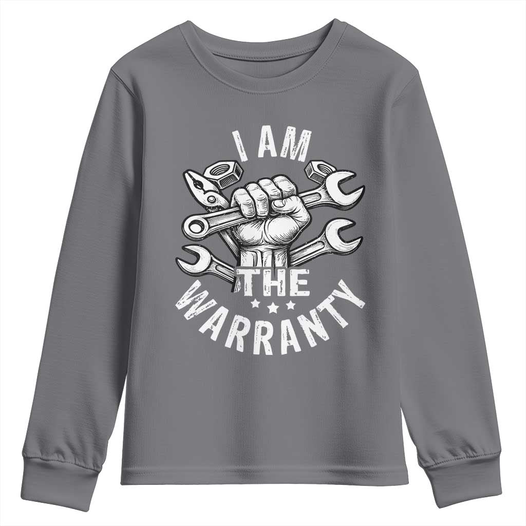 Funny I Am The Warranty Mechanic Youth Sweatshirt Race Car Parts - Wonder Print Shop