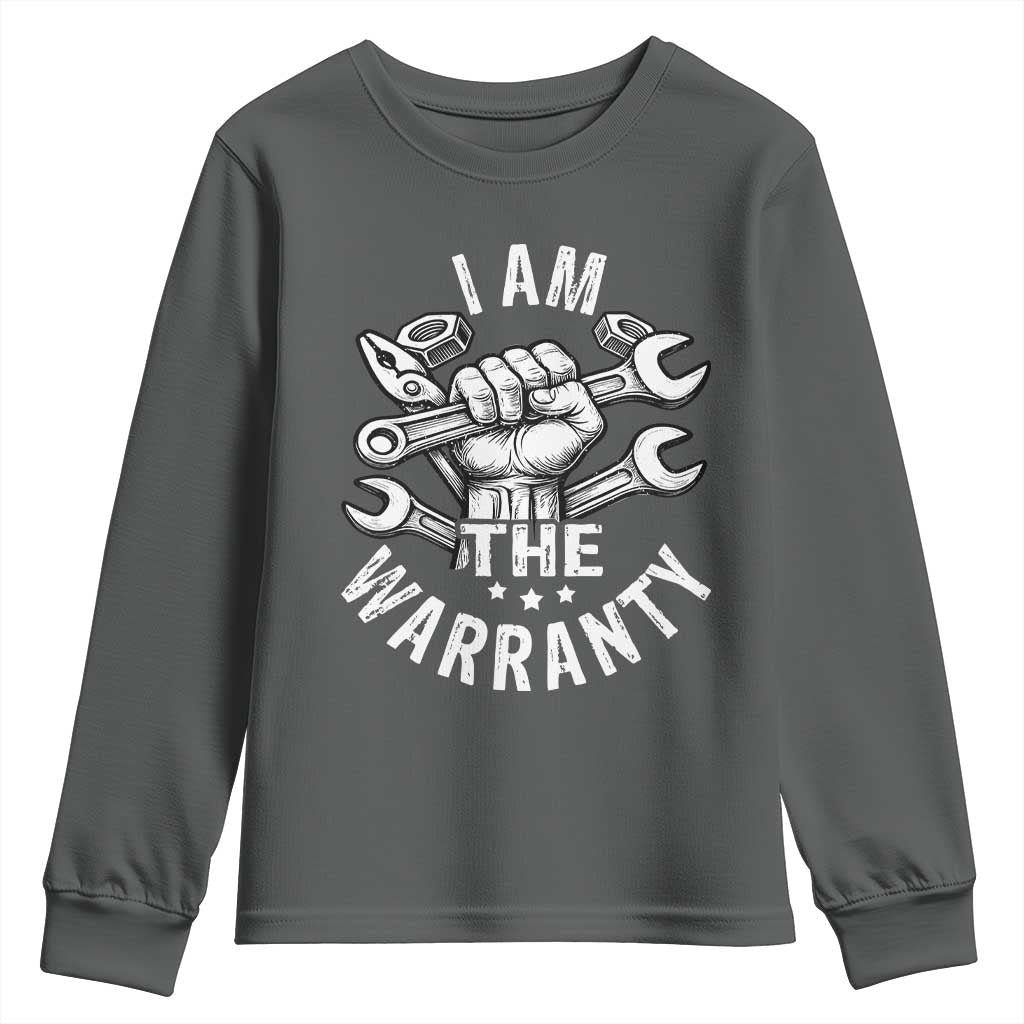 Funny I Am The Warranty Mechanic Youth Sweatshirt Race Car Parts - Wonder Print Shop