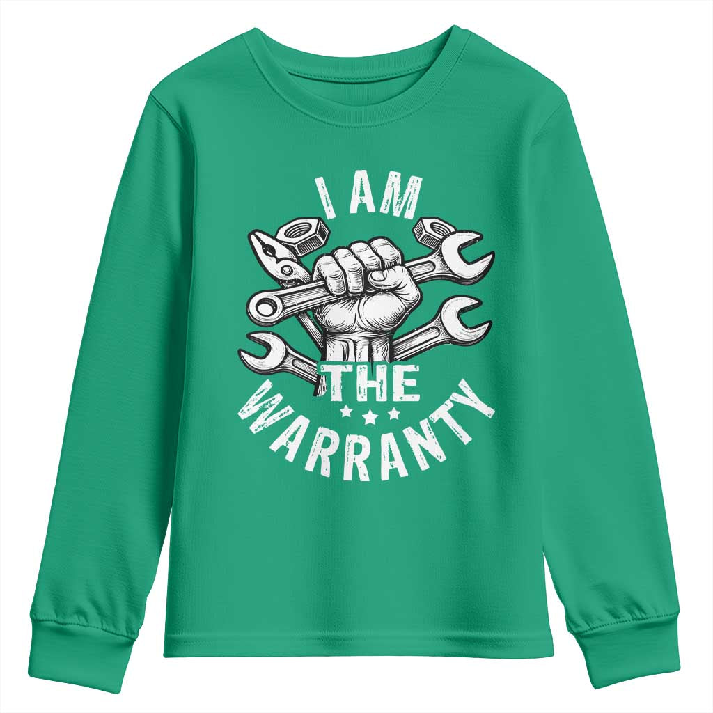 Funny I Am The Warranty Mechanic Youth Sweatshirt Race Car Parts - Wonder Print Shop