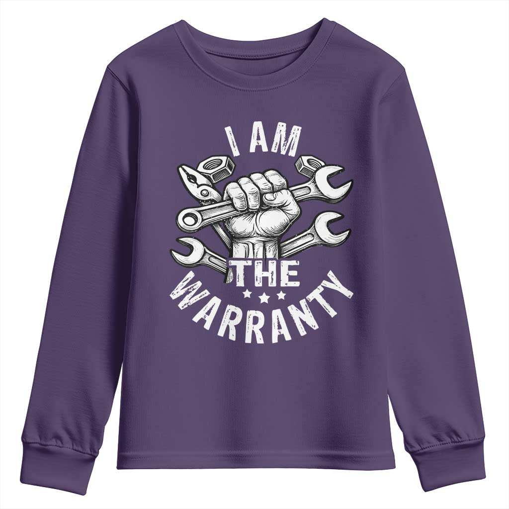 Funny I Am The Warranty Mechanic Youth Sweatshirt Race Car Parts - Wonder Print Shop