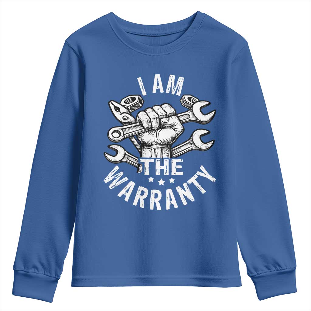 Funny I Am The Warranty Mechanic Youth Sweatshirt Race Car Parts - Wonder Print Shop
