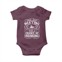 Funny Weekend Forecast Boating With A Chance Of Drinking Baby Onesie Pontoon Boat Captain - Wonder Print Shop