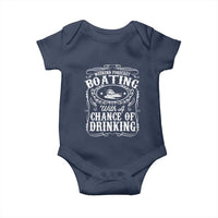 Funny Weekend Forecast Boating With A Chance Of Drinking Baby Onesie Pontoon Boat Captain - Wonder Print Shop