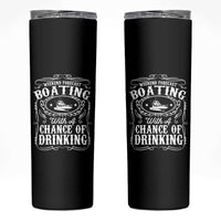 Funny Weekend Forecast Boating With A Chance Of Drinking Skinny Tumbler Pontoon Boat Captain - Wonder Print Shop