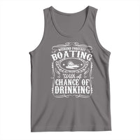 Funny Weekend Forecast Boating With A Chance Of Drinking Tank Top Pontoon Boat Captain - Wonder Print Shop