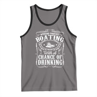 Funny Weekend Forecast Boating With A Chance Of Drinking Tank Top Pontoon Boat Captain - Wonder Print Shop