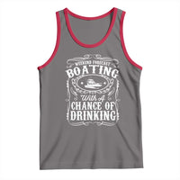 Funny Weekend Forecast Boating With A Chance Of Drinking Tank Top Pontoon Boat Captain - Wonder Print Shop