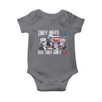 Funny They Hate Us Cuz They Ain't Us Baby Onesie Founding Fathers 4th of July American Flag - Wonder Print Shop