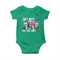 Funny They Hate Us Cuz They Ain't Us Baby Onesie Founding Fathers 4th of July American Flag - Wonder Print Shop