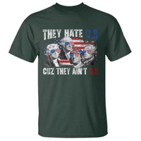 Funny They Hate Us Cuz They Ain't Us T Shirt Founding Fathers 4th of July American Flag - Wonder Print Shop