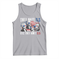 Funny They Hate Us Cuz They Ain't Us Tank Top Founding Fathers 4th of July American Flag - Wonder Print Shop