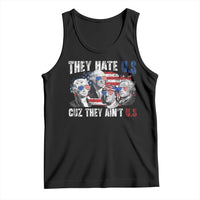 Funny They Hate Us Cuz They Ain't Us Tank Top Founding Fathers 4th of July American Flag - Wonder Print Shop