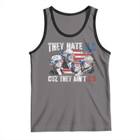Funny They Hate Us Cuz They Ain't Us Tank Top Founding Fathers 4th of July American Flag - Wonder Print Shop