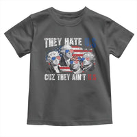 Funny They Hate Us Cuz They Ain't Us Toddler T Shirt Founding Fathers 4th of July American Flag - Wonder Print Shop