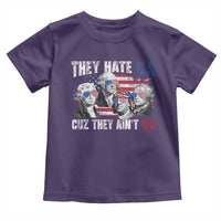 Funny They Hate Us Cuz They Ain't Us Toddler T Shirt Founding Fathers 4th of July American Flag - Wonder Print Shop
