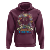 Funny I Survived Midsommar Festival Hoodie Sweden Summer Festival Maypole