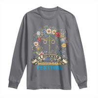 Funny I Survived Midsommar Festival Long Sleeve Shirt Sweden Summer Festival Maypole