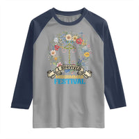 Funny I Survived Midsommar Festival Raglan Shirt Sweden Summer Festival Maypole