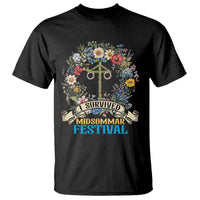 Funny I Survived Midsommar Festival T Shirt Sweden Summer Festival Maypole