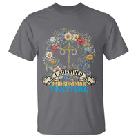 Funny I Survived Midsommar Festival T Shirt Sweden Summer Festival Maypole