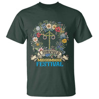 Funny I Survived Midsommar Festival T Shirt Sweden Summer Festival Maypole