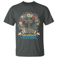 Funny I Survived Midsommar Festival T Shirt Sweden Summer Festival Maypole