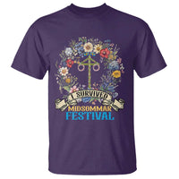 Funny I Survived Midsommar Festival T Shirt Sweden Summer Festival Maypole