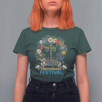 Funny I Survived Midsommar Festival T Shirt For Women Sweden Summer Festival Maypole