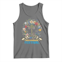 Funny I Survived Midsommar Festival Tank Top Sweden Summer Festival Maypole