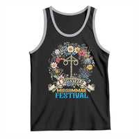 Funny I Survived Midsommar Festival Tank Top Sweden Summer Festival Maypole