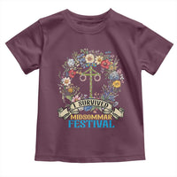 Funny I Survived Midsommar Festival Toddler T Shirt Sweden Summer Festival Maypole