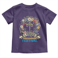 Funny I Survived Midsommar Festival Toddler T Shirt Sweden Summer Festival Maypole