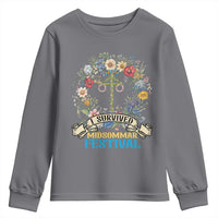 Funny I Survived Midsommar Festival Youth Sweatshirt Sweden Summer Festival Maypole
