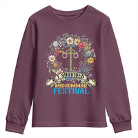 Funny I Survived Midsommar Festival Youth Sweatshirt Sweden Summer Festival Maypole