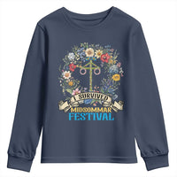 Funny I Survived Midsommar Festival Youth Sweatshirt Sweden Summer Festival Maypole