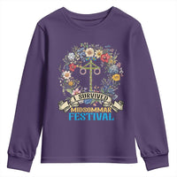 Funny I Survived Midsommar Festival Youth Sweatshirt Sweden Summer Festival Maypole